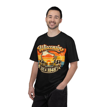 Wisconsin Retro Sunset T-Shirt