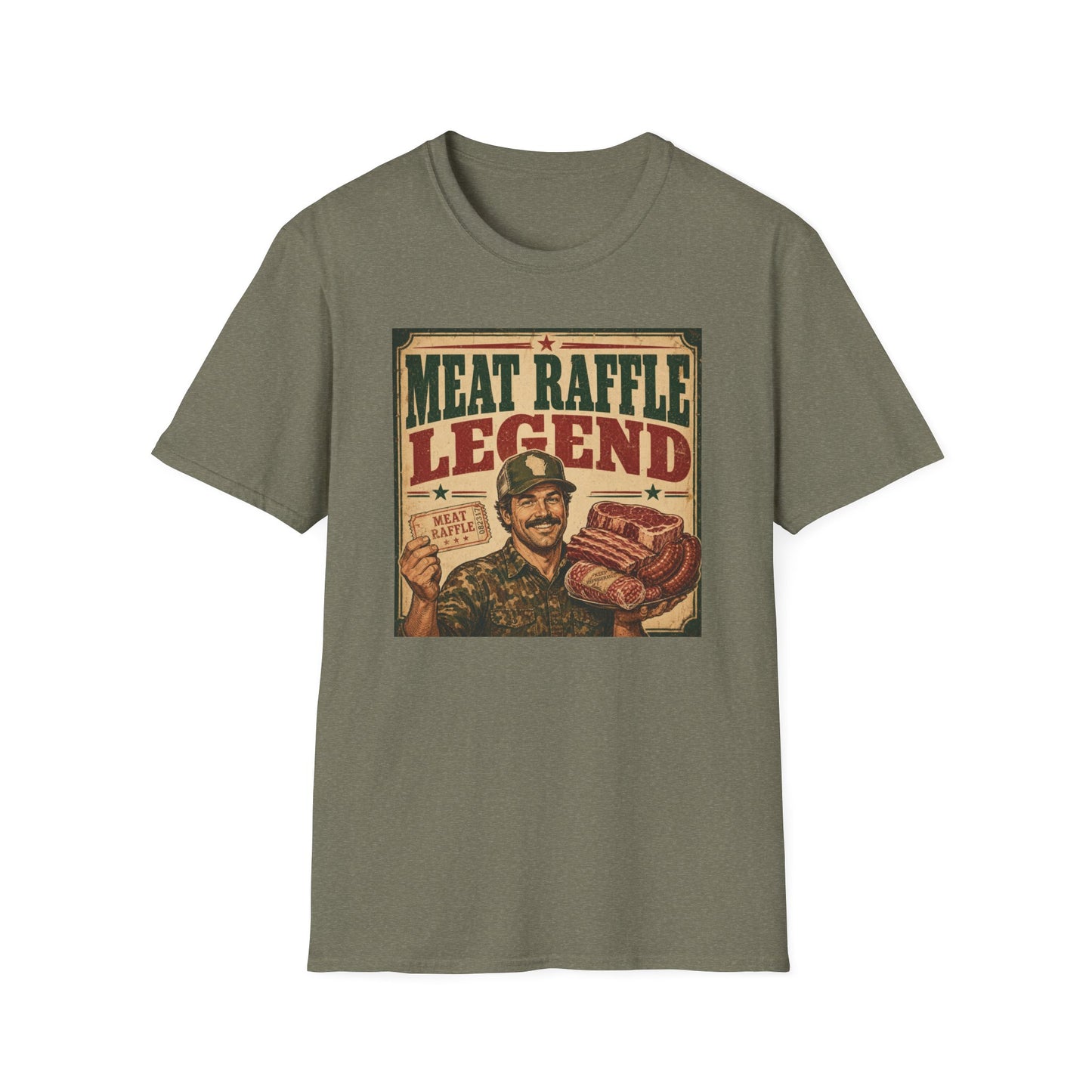 Meat Raffle Legend T-Shirt — Retro Wisconsin Bar Humor Tee