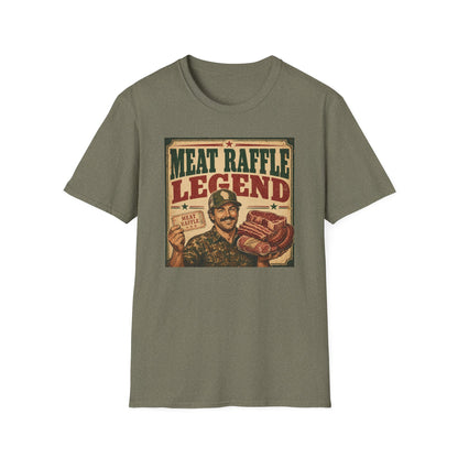 Meat Raffle Legend T-Shirt — Retro Wisconsin Bar Humor Tee