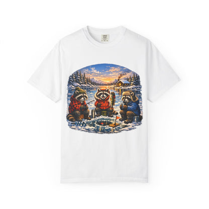 Ice Fishing Raccoons T-Shirt