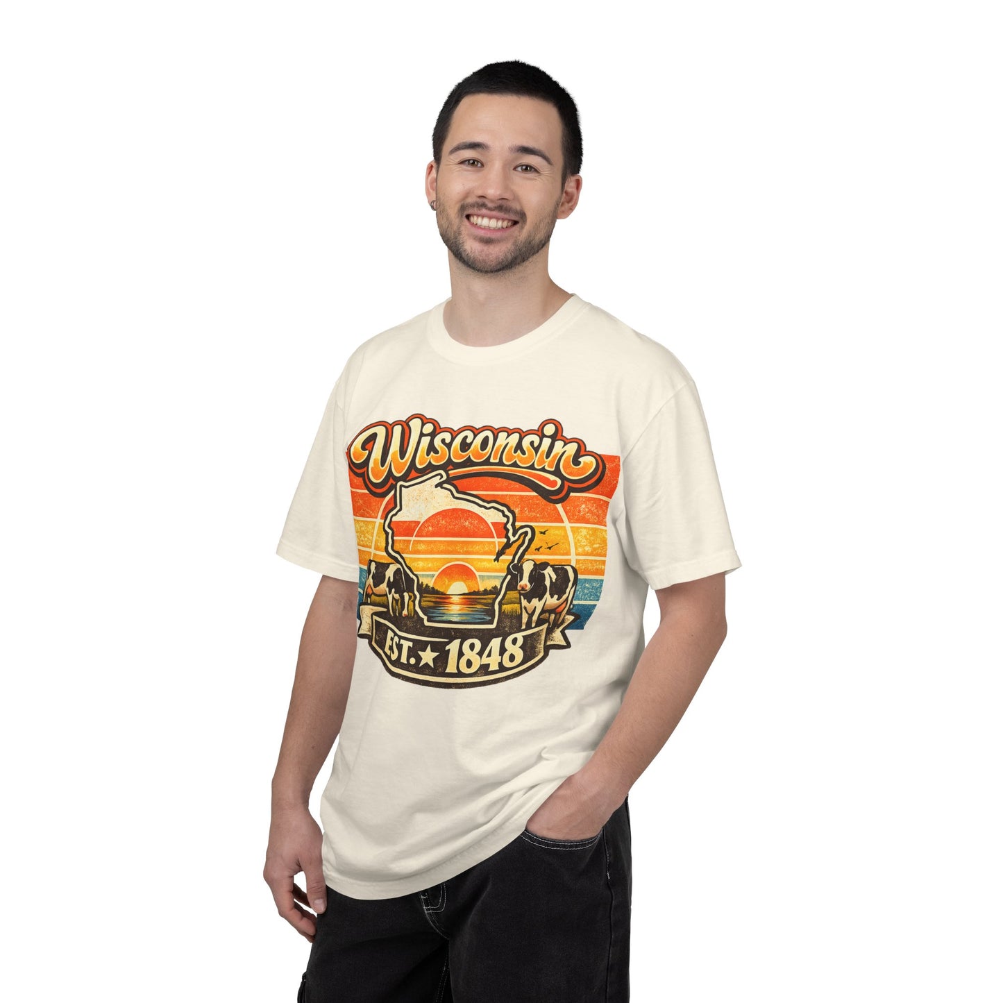 Wisconsin Retro Sunset T-Shirt