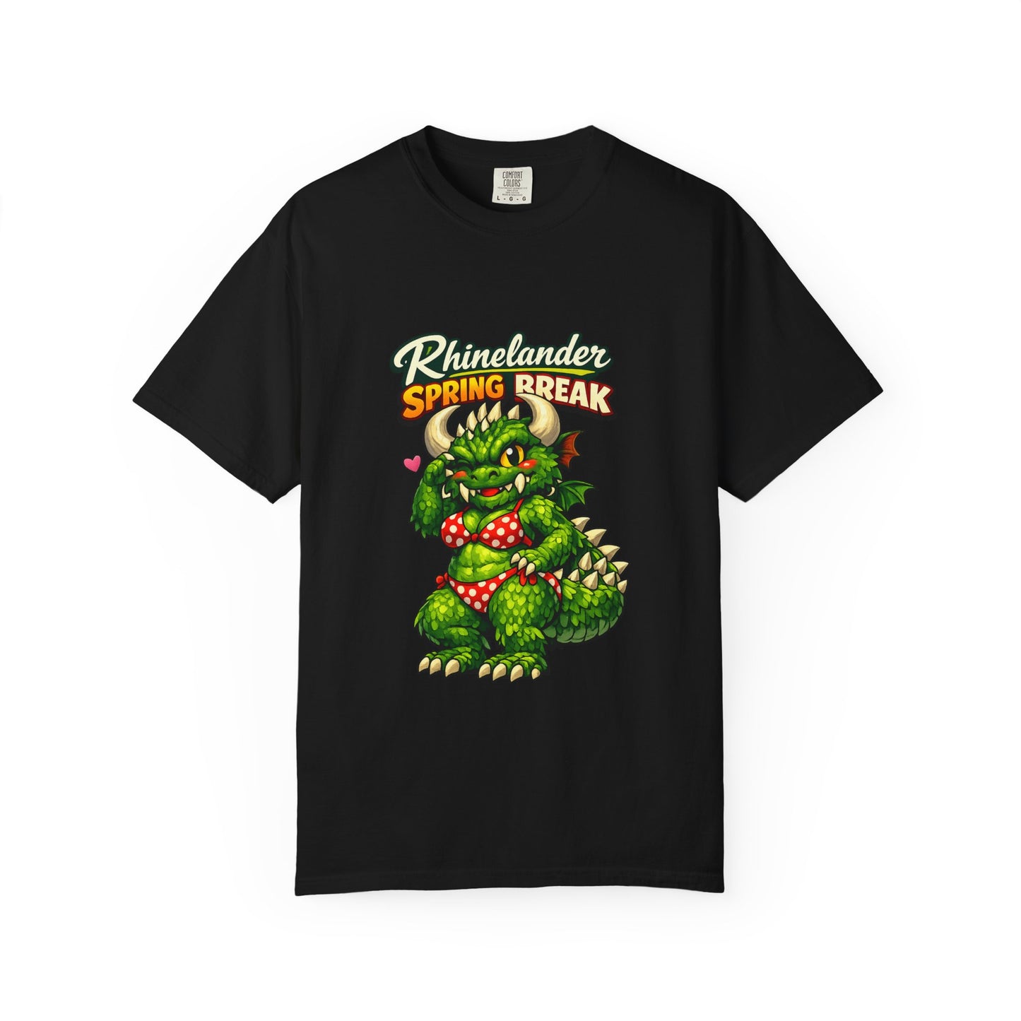 Rhinelander Spring Break Hodag Bikini Shirt – Funny Wisconsin Cryptid Tee