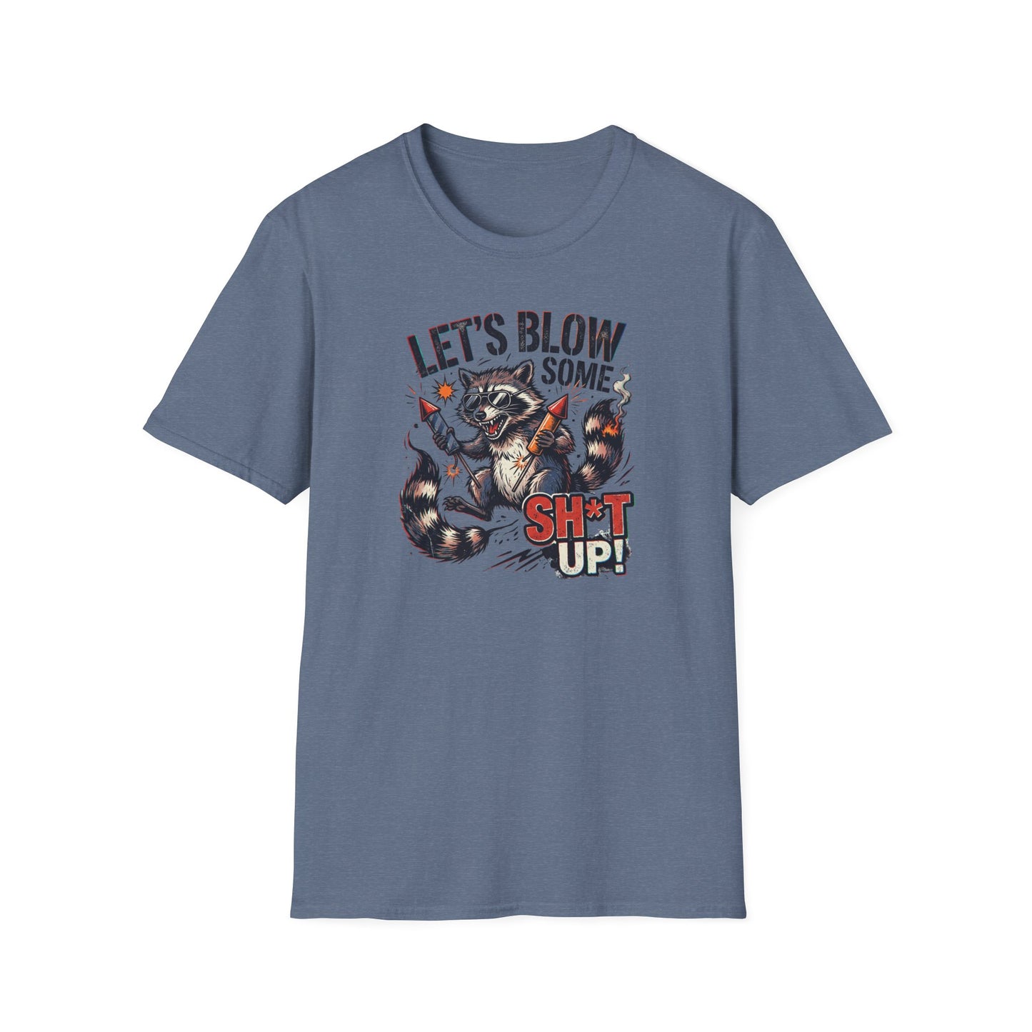 Let’s Blow Some Sh*t Up Raccoon 4th of July Shirt – Funny Patriotic Fireworks Tee*