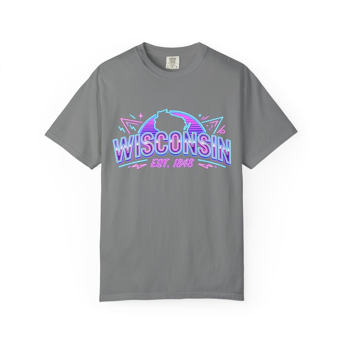 Wisconsin Retro Neon T-Shirt
