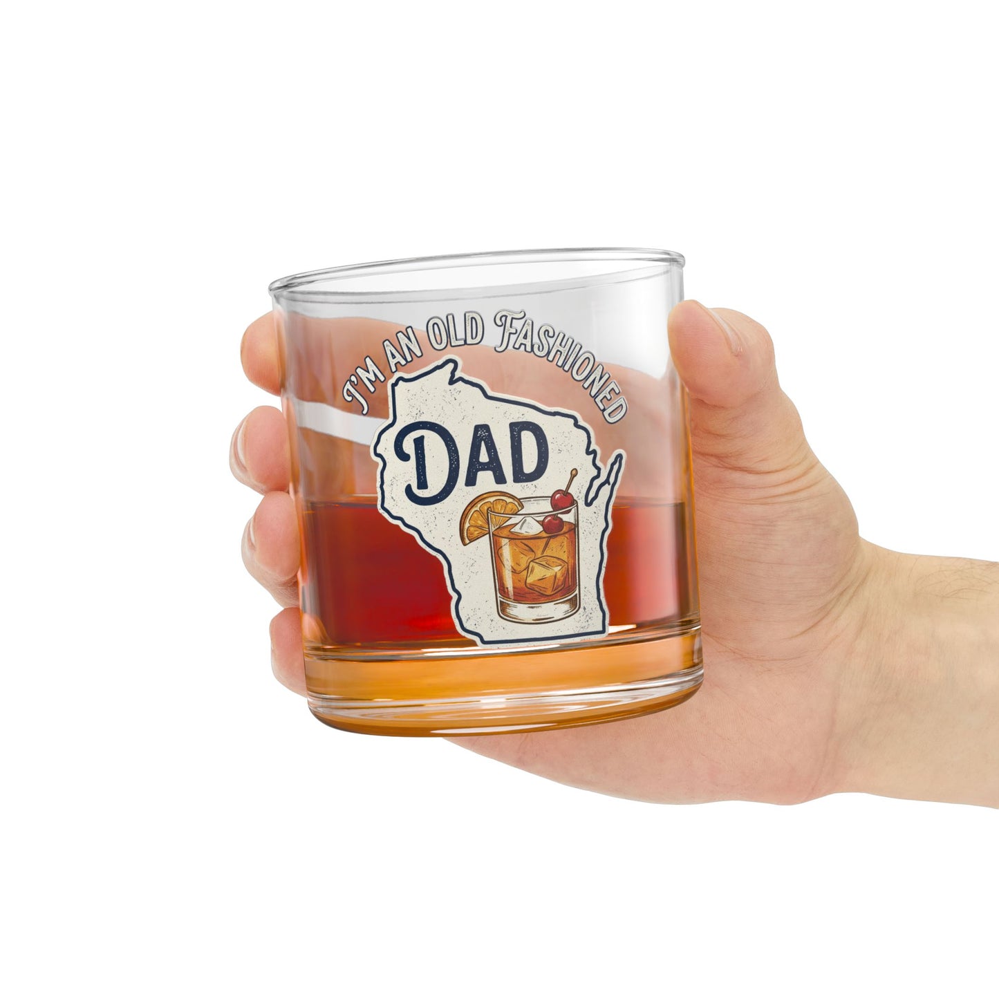 Old Fashioned Dad Rocks Glass