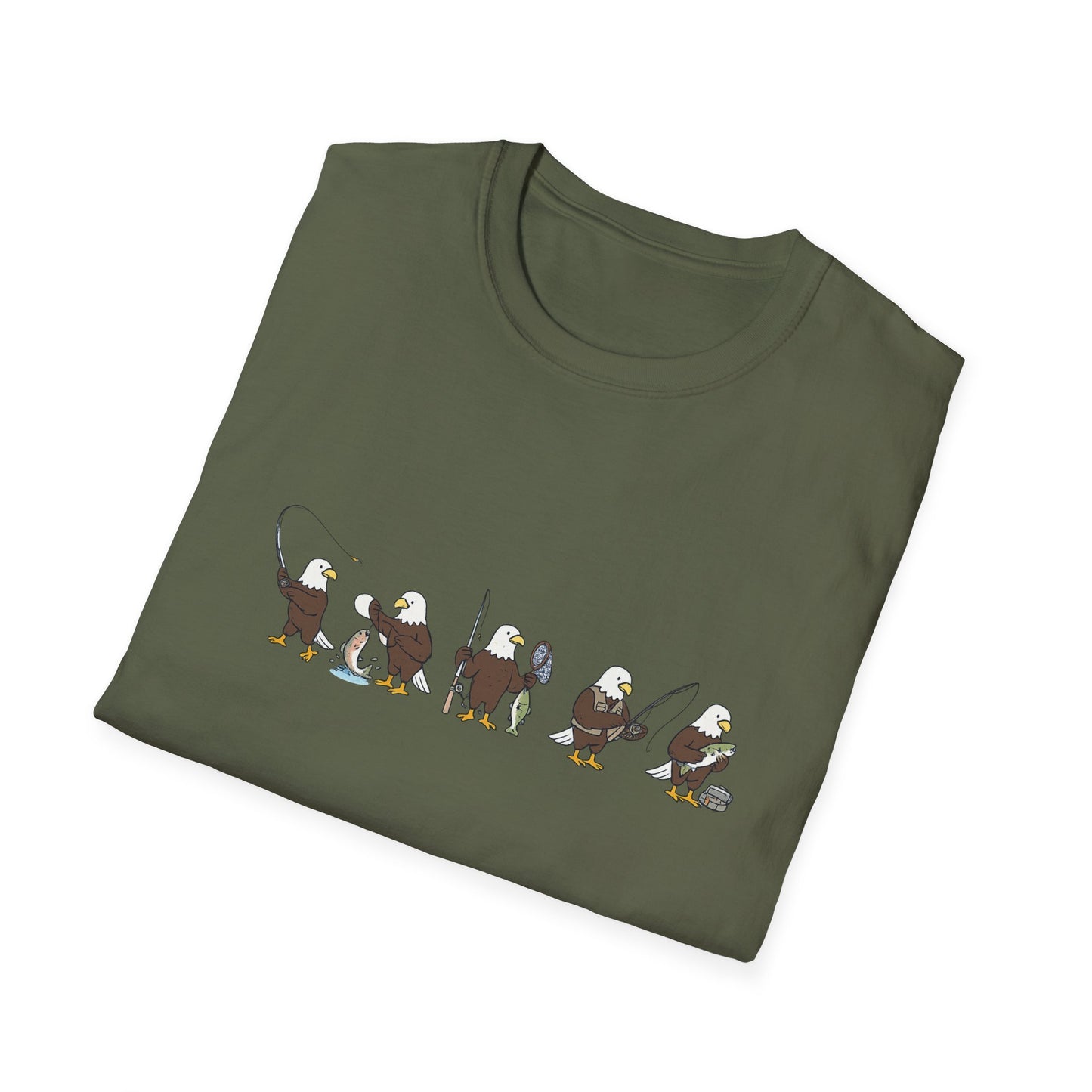 Bald Eagle Fishing Shirt