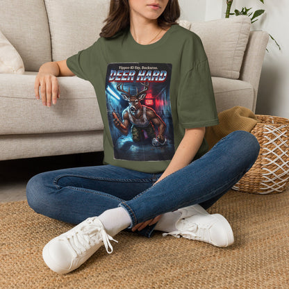 Deer Hard T-Shirt — Yippee-Ki-Yay Buckaroo Parody T-Shirt