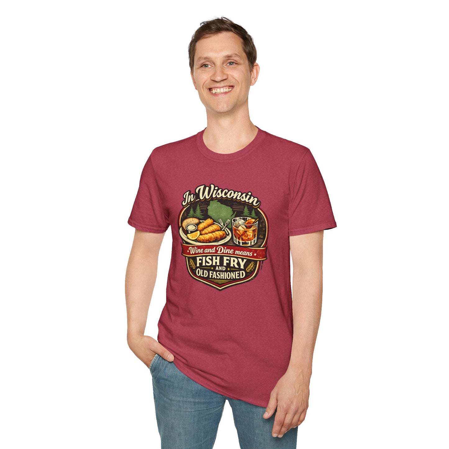 In Wisconsin Wine and Dine Means Fish Fry and Old Fashioned Shirt