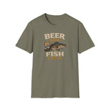 Beer Now Fish Later T‑Shirt — Funny Fishing Tee for Anglers & Beer Lovers