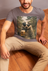 Badger Holding Beer T‑Shirt – Funny Forest Animal Drinking Tee