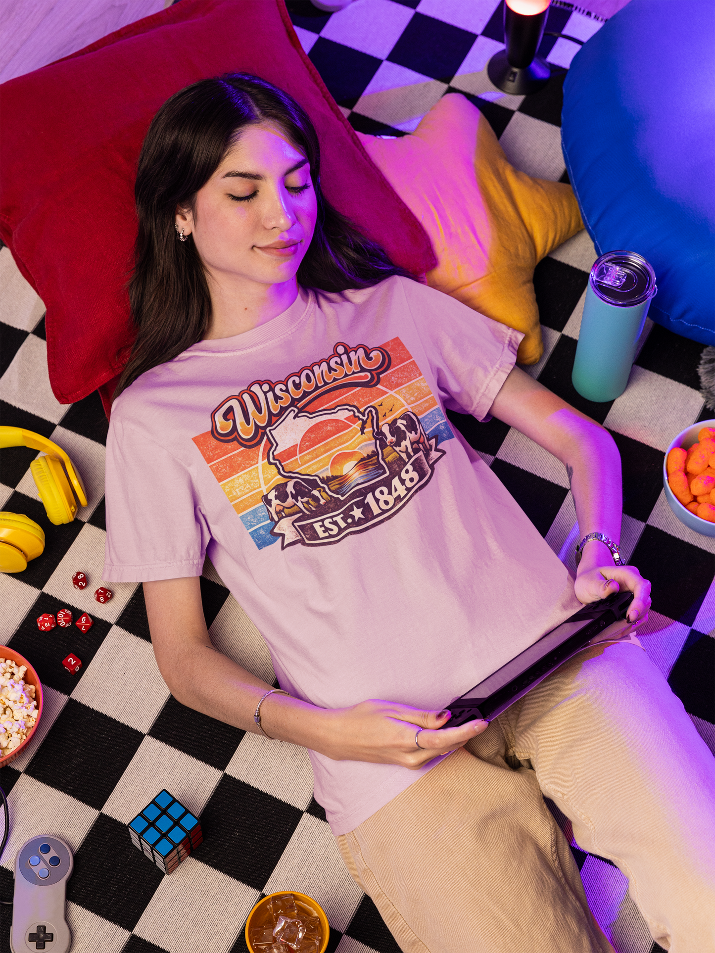 Wisconsin Retro Sunset T-Shirt